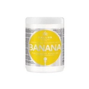 Kallos kjmn BANANA mask - posiľujúca maska na vlasy s olivovým olejom a vitamínmi 1000 ml