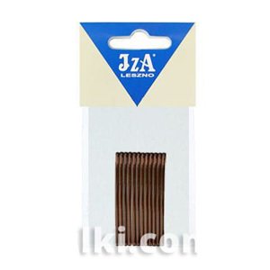 Sponka do vlasov hladká s guličkami, farba hnedá 5 cm, 12 ks