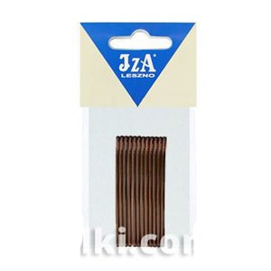 Sponka do vlasov hladká s guličkami, farba hnedá 6 cm, 12 ks