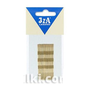 Sponka do vlasov profilovaná s guličkami, farba zlatá 6 cm, 12 ks