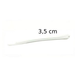 Sponka do vlasov hladká, farba biela 3,5 cm, 100 ks