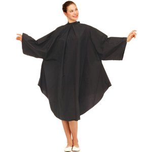 Wako 5670 Cutting dress, black - pláštenka na strihanie, čierna, na háčiky