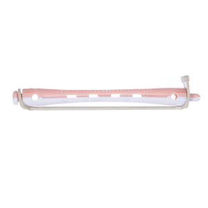 Plastové natáčky na trvalú s patentnou gumičkou 8051 - white/pink - 7 mm