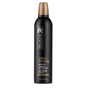 Black ultra strong Hair mousse, 400ml.