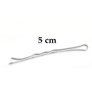 Sponka do vlasov profilovaná s guličkami, farba biela 5 cm, 250 g