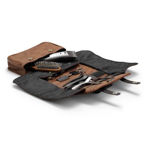 Stylists mini case, brown 9132 - profesionálne púzdro na kadernícke potreby, hnedé