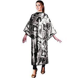 Eurostil Bordeaux Color Coat Cutting Cape - kadernícka pláštenka na strihanie, farbenie, suchý zips 02501/50 - Black- čierna