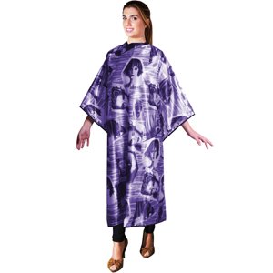 Eurostil Bordeaux Color Coat Cutting Cape - kadernícka pláštenka na strihanie, farbenie, suchý zips 02501/59 - Blue - modrá