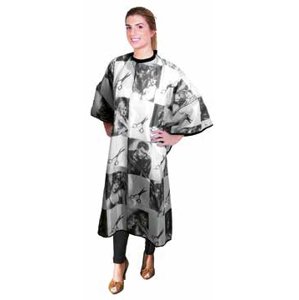 Eurostil Cutting Cape Model Scissors - kadernícka pláštenka na strihanie, farbenie, suchý zips 01842/50 - Black - čierna