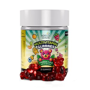Adelle Davis MULTIVITAMIN GUMMIES + OMEGA 3 a Betaglukan, pre deti od 3 rokov