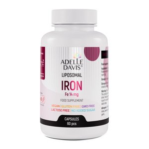 Adelle Davis -  Lipozomálne železo, kapsuly, 14 mg