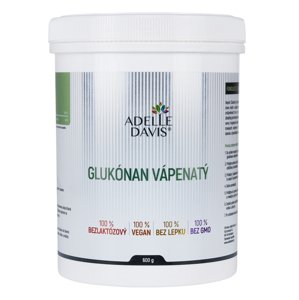 Adelle Davis - Vápnik, prášok 600 g (Glukónan vápenatý)