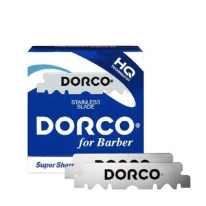 Dorco for Barber Super Sharp High Quality Blade (BLUE) - náhradné žiletky, polovičná čepeľ, 100 ks