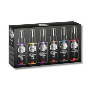 The Shave Factory Cologne Gift Set 01 - set kolínskych vôd po holení, 6 x 50 ml - čierna krabička