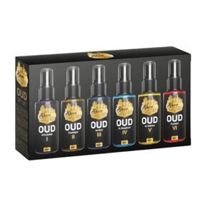 The Shave Factory OUD Gift Set (I, II, III, IV, V, VI) - limitovaná edícia kolínskych vôd po holení, 6x50 ml