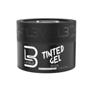 L3VEL3 Tinted Gel - čierny gél na vlasy so schopnosťou krytia šedín a strednou fixáciou, 250 ml