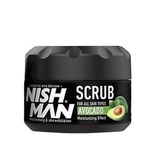 Nishman Scrub Avocado Moisturizing Effect - pleťový peeling s avokádovým výživným efektom, 300 ml