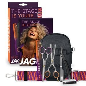 POŠKODENÁ KRABIČKA: Jaguar Basic Set Ergo Slice - set nožníc - kĺzavý strih + efilačné, britva, hrebeň s opaskom (8396)