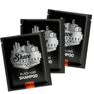 The Shave Factory Black Hair Shampoo - čierny farbiací šampón, 25 ml  x 10 ks