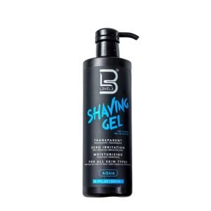 L3VEL3 Shaving Gel Aqua Transparent - priehľadný gél na holenie s vôňou AQUA, 500 ml