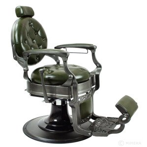 Retro Barber kreslo MONET - lesklé zelené