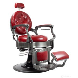 Retro Barber kreslo MONET - lesklé červené