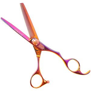 Olivia Garden SilkCut Shear Rainbow RT6.35 - kadernícke efilačné nožnice v limitovanej edicií 6.35", pravá ruka