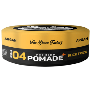The Shave Factory Premium Pomade - prémiová pomáda s extra silnou fixáciou a vysokým leskom, 150 ml Argan 04- Slick Trick