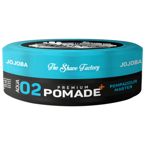 The Shave Factory Premium Pomade - prémiová pomáda s extra silnou fixáciou a vysokým leskom, 150 ml Jojoba 02- Pompadour Master