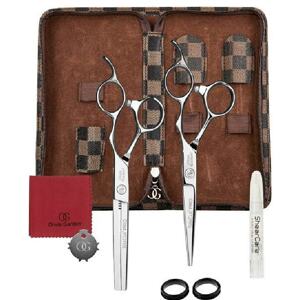Olivia Garden SilkCut PRO Shear Kit - set profesionálnych nožníc na kĺzavý sttrih 5.75", efilačné nožnice 6" 35 zúbkové
