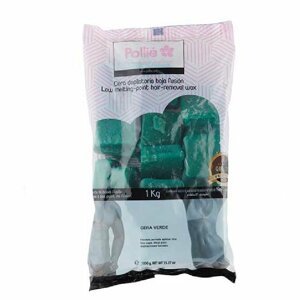 Pollié 06324 Green Low-Melting Wax - depilačný vosk - zelený, 1 kg