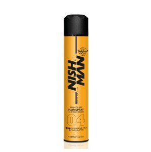 Nishman 04 Extra Strong Hold HairSpray - extra silný lak na vlasy, 400 ml
