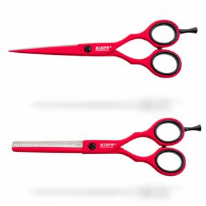 Kiepe Neon Scissor Set - set nožnic na strihanie 5.5" a efilačných nožníc, 5,5" 2480.1 (5.5") Pink - ružové